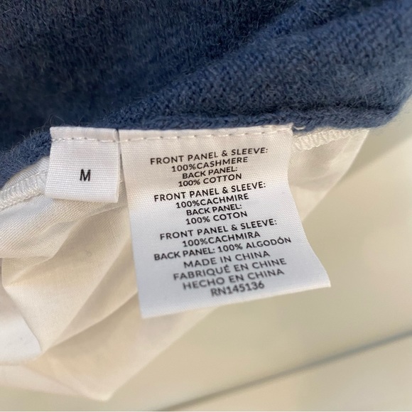 NAADAM Cashmere Mixed Media Pleated Back Sweater NWT Size Medium $375 - Picture 7 of 8